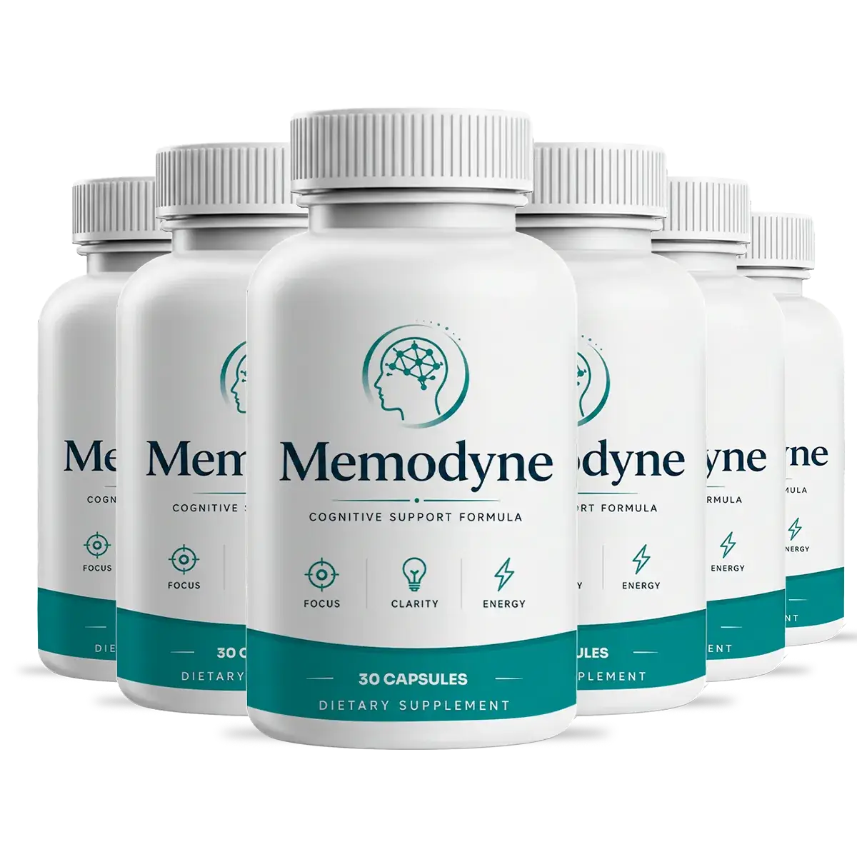 Six bottles of Memodyne dietary supplement, 180 day supply, best value package