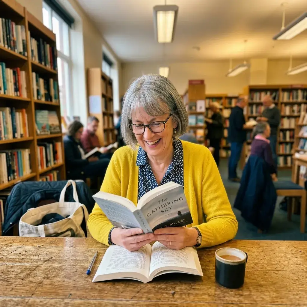 Woman reading comfortably after using Memodyne memory support supplement